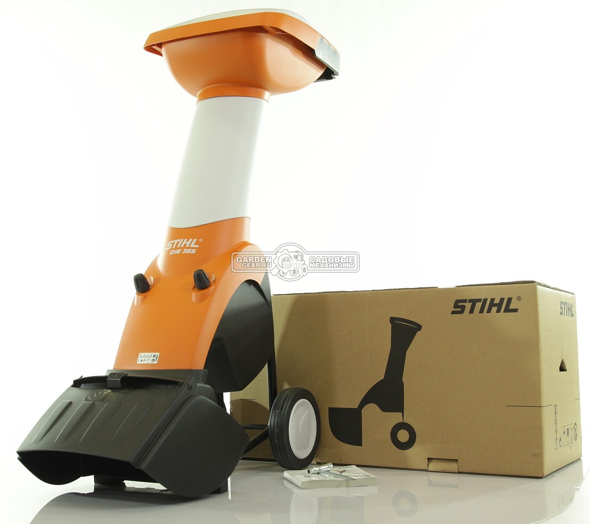 Садовый измельчитель веток электрический Stihl GHE 355.0 (AUT, 2500 Вт., ветки до 35 мм., реверс, 30 кг.)