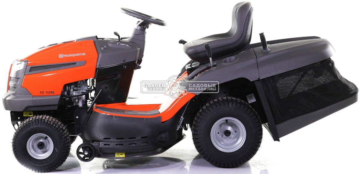 Садовый трактор Husqvarna TC 138L (USA, Husqvarna Loncin, 452 куб.см., гидростатика K46, травосборник 220 л., ширина кошения 97 см., 219 кг.)