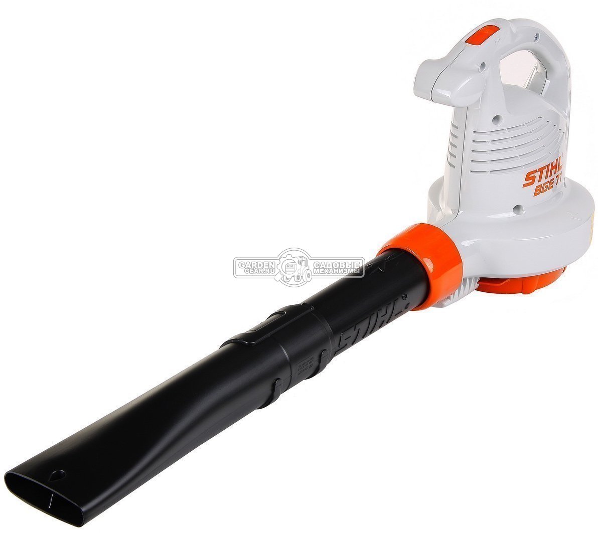 Воздуходувка электрическая Stihl BGE 71 (AUT, 1100 Вт, макс. расход воздуха 670 м3/ч, скорость 66 м/с., очки, 3,0 кг.)