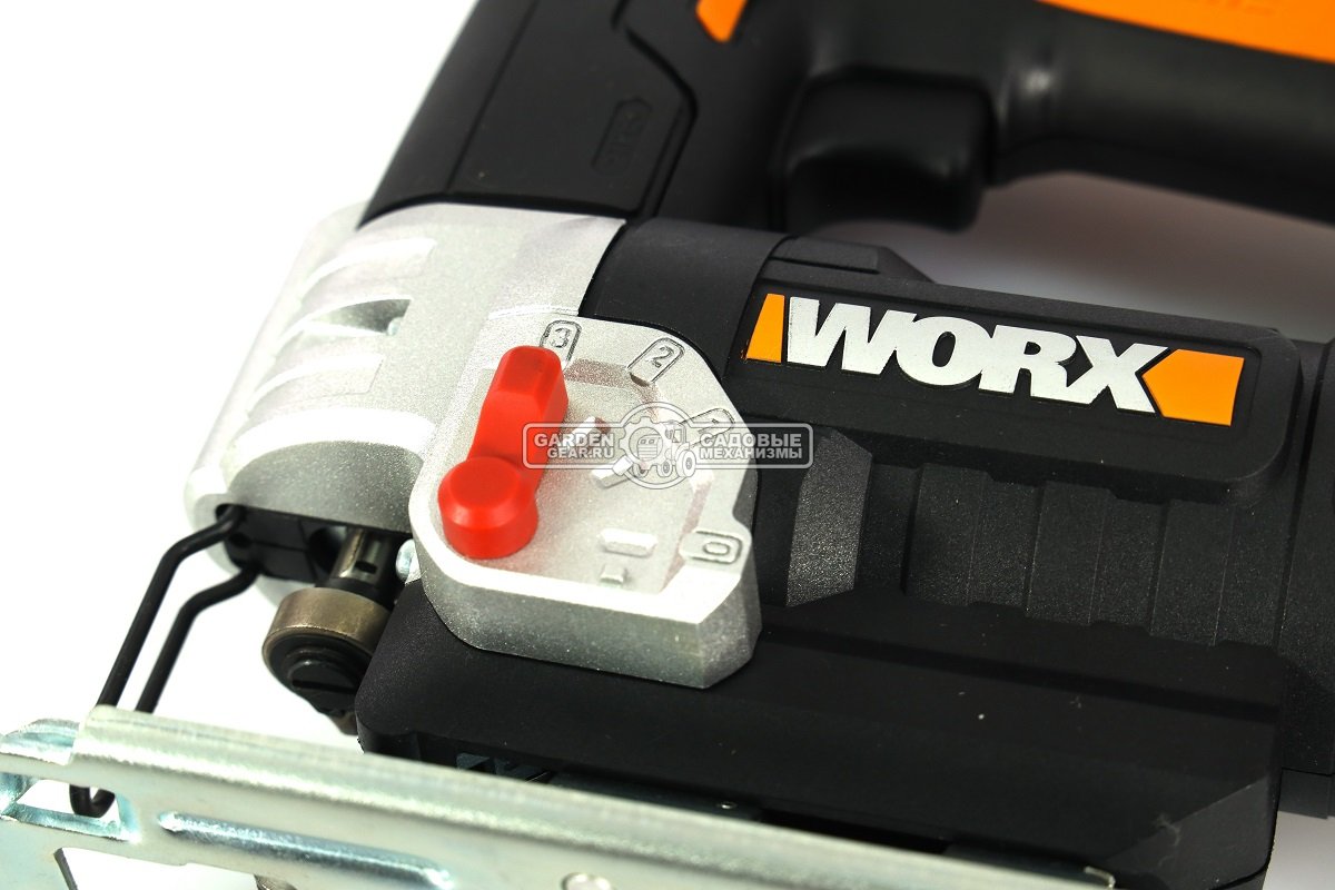 Лобзик аккумуляторный Worx WX543 с АКБ 2 А/ч и ЗУ (PRC, 20В, 24 мм, кейс, 2.1 кг)