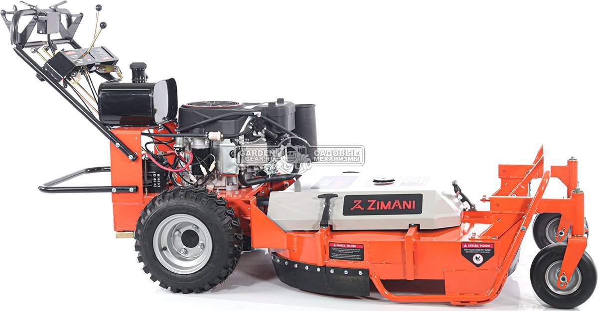 Косилка для высокой травы и кустов ZimAni ZTR36 Pro на рояльных колесах (PRC, Loncin LC2P82F, 803 куб.см., 90 см, самоходная, гидростатика, 290 кг.)