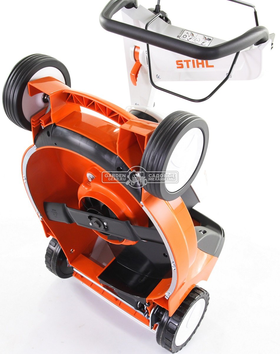 Газонокосилка аккумуляторная Stihl RMA 448.2 PV самоходная без АКБ и ЗУ (AUT, 36В Pro, 46 см., 55 л., пластик, монорукоятка, вариатор, 24 кг.)