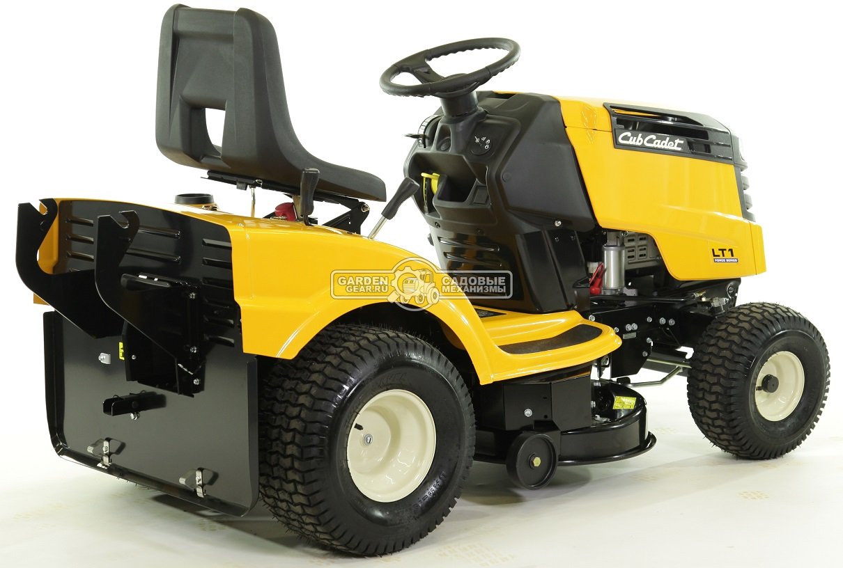 Садовый трактор Cub Cadet LT1 NR92 (USA, Cub Cadet, 439 куб.см., механика, травосборник 240 л., ширина кошения 92 см., 195 кг.)