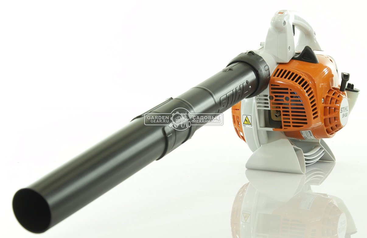 Садовый пылесос воздуходувка бензиновая Stihl SH 56 (USA, 27,2 см3, 0,7 кВт./1,0 л.с., макс. расход воздуха 730 м3/ч, 71 м/с, мешок - 45 л., 5,2 кг.)