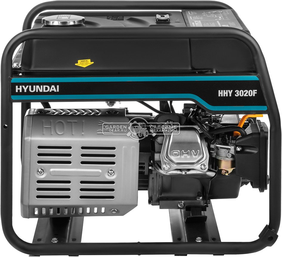 Бензиновый генератор Hyundai HHY 3020F (PRC, Hyundai, 208 см3, 2,8/3.1 кВт, 15 л, 44 кг)