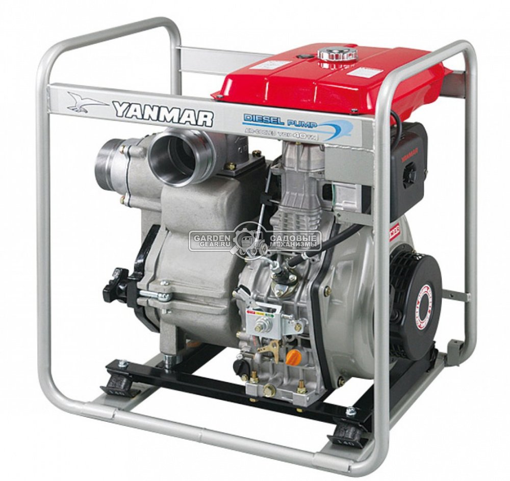 Мотопомпа дизельная Yanmar YDP40TN-E для грязной воды с электрозапуском (JPN, Yanmar, 10 л.с., 1750 л/мин, 4&quot;, 25 м, 123 кг)