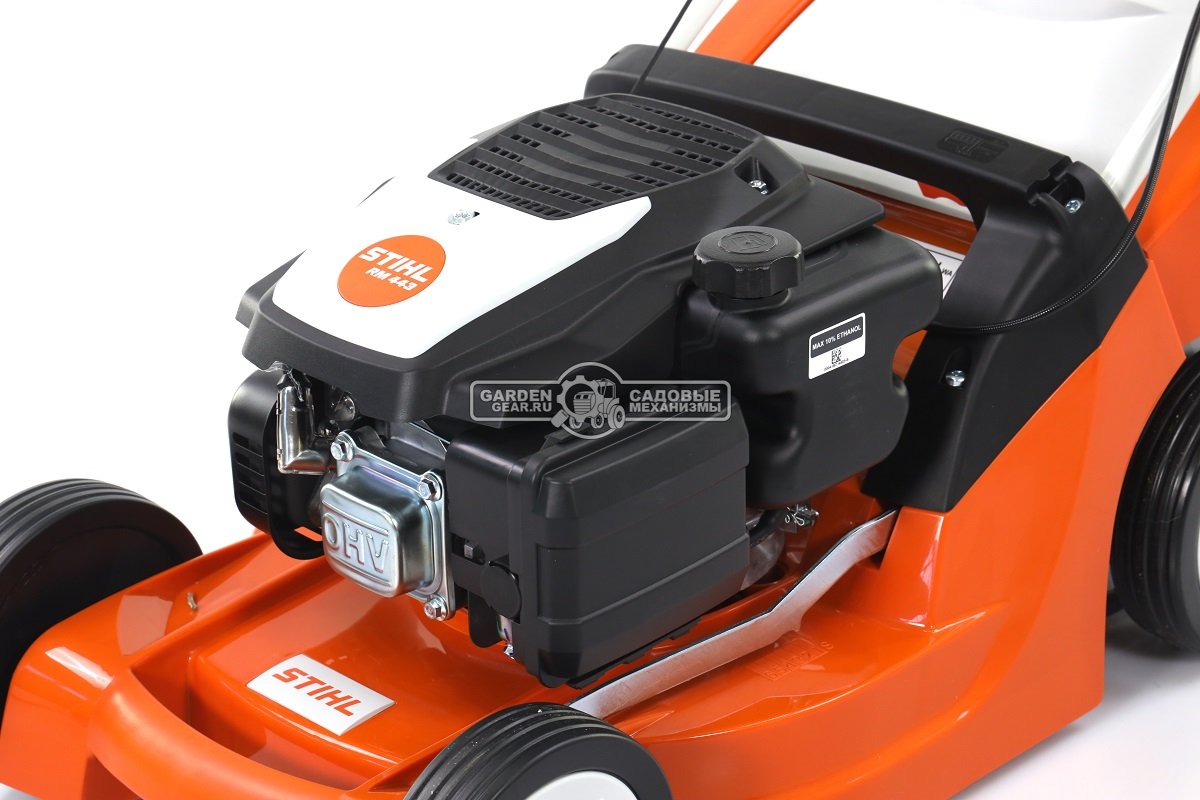 Газонокосилка бензиновая Stihl RM 443.1 (AUT, несамоходная, 41 см., Stihl EVC 200.3 C, 139 куб.см., пластик, 55 л., 25 кг.)