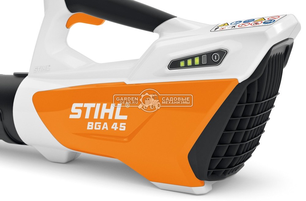 Воздуходувка аккумуляторная Stihl BGA 45 (PRC, 18В, встроенный аккумулятор, макс. расход воздуха 420 м3/ч, скорость 44 м/с., 2,0 кг.)