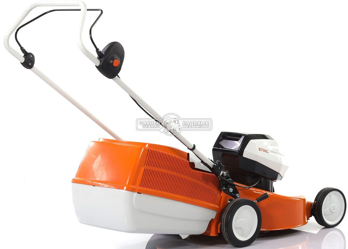 Газонокосилка аккумуляторная Stihl RMA 253.0 SET c AP200 и AL300 (AUT, 36В Pro, 51 см., несамоходная, сталь, травосборник 55 л., 22,5 кг.)