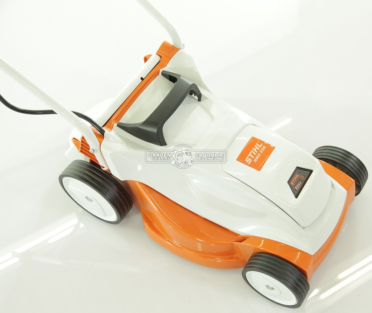 Газонокосилка аккумуляторная Stihl RMA 235.0 SET с АКБ AK 30 и ЗУ AL 101 (AUT, Compact 36В, 33 см, несамоходная, травосборник 30 л, пластик, 15,3 кг.)