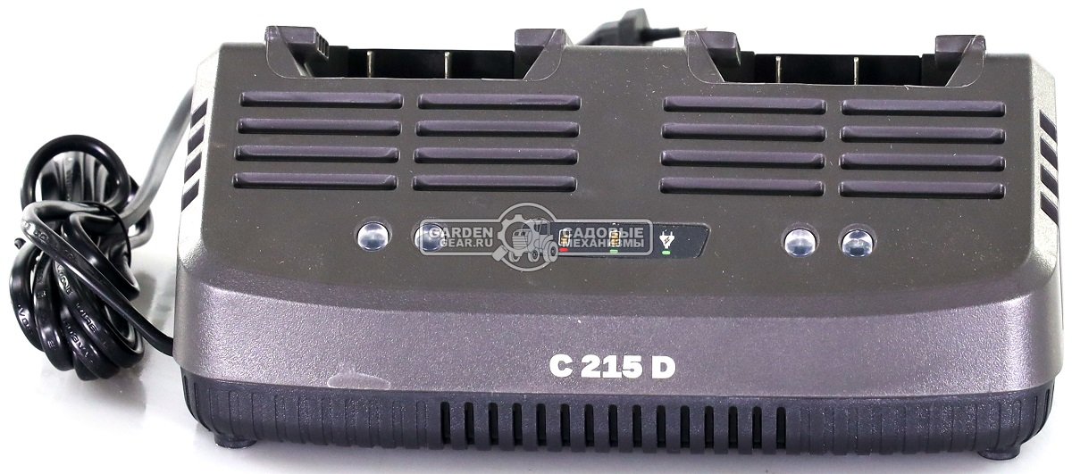Зарядное устройство Stiga C 215 D двойное стандартное (PRC, 20V, для аккумуляторов 100 серии, мощность 2,0 А, 0,6 кг.)