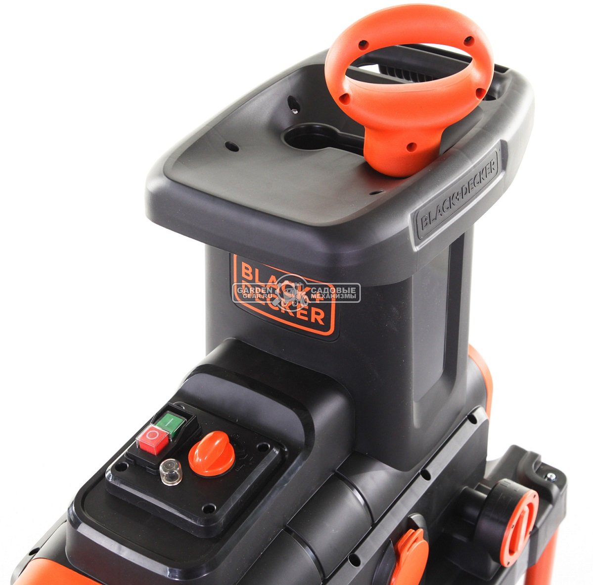 Садовый измельчитель веток электрический Black+Decker BEGAS5800-QS (PRC, 2800 Вт., ветки до 45 мм., шестерни, короб 45 л., 30 кг)