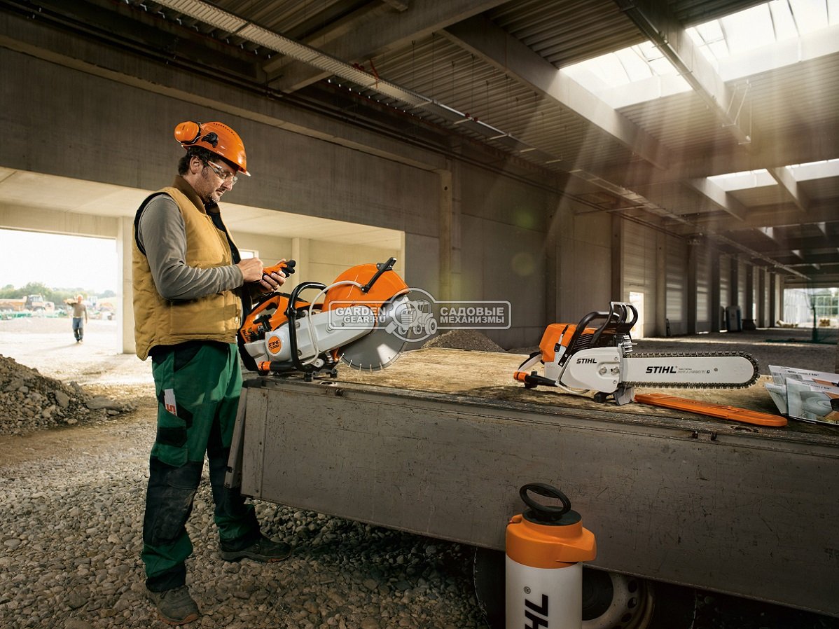 Бензорез Stihl TS 500i (GER, 72,2 куб.см., 3,9 кВт/5,3 л.с., диаметр круга 350 мм., глубина реза 125 мм., инжекторный впрыск, ElastoStart, 10,2 кг.)