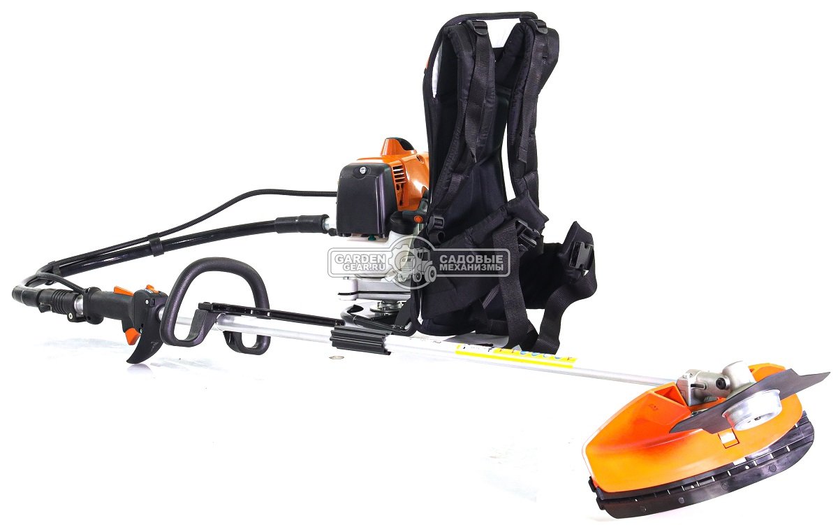 Бензокоса ранцевая Stihl FR 450 (GER, 44,3 куб.см., 2,1 кВт/2,9 л.с., ElastoStart, длина - 177 см., диск 24 зуба KSB MZ 225-24, леска опция,10.4 кг.)