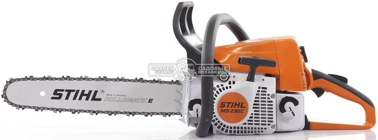 Бензопила Stihl MS 230 C-BE 16&quot; (PRC, 40,2 куб.см., 2,0 кВт/2,7 л.с., Ergostart, 3/8&quot;, 1,3 мм., 55E, 4,9 кг.)