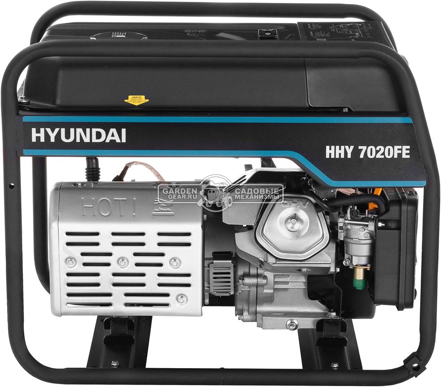 Бензиновый генератор Hyundai HHY 7020FE (PRC, Hyundai, 389 см3, 5,0/5,5 кВт, 25 л, ручной/электро стартер, 81,5 кг)