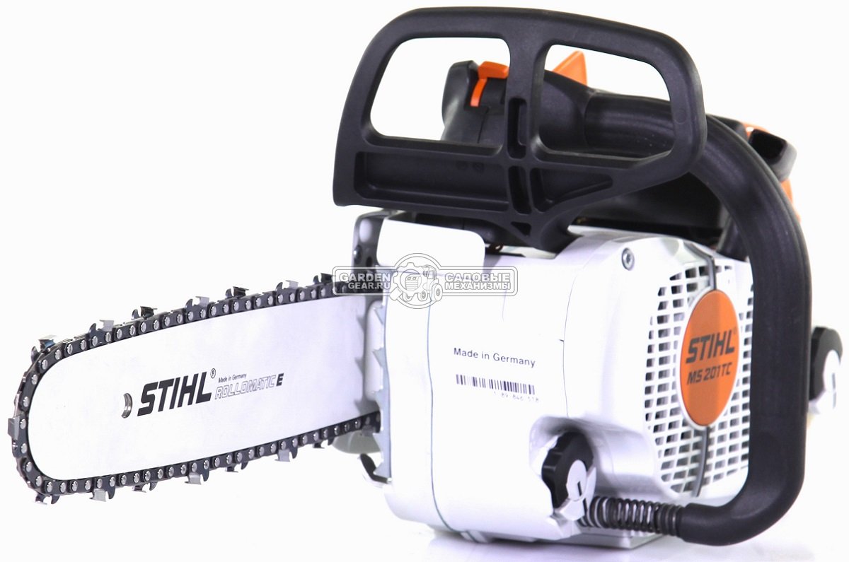 Бензопила сучкорез одноручная Stihl MS 201 TC-M 12&quot; (GER, 35,2 куб.см., 1,8 кВт/2,4 л.с, 2-MIX, M-Tronic, ElastoStart, 3/8&quot;, 1,3 мм., 44E, 3,7 кг.)