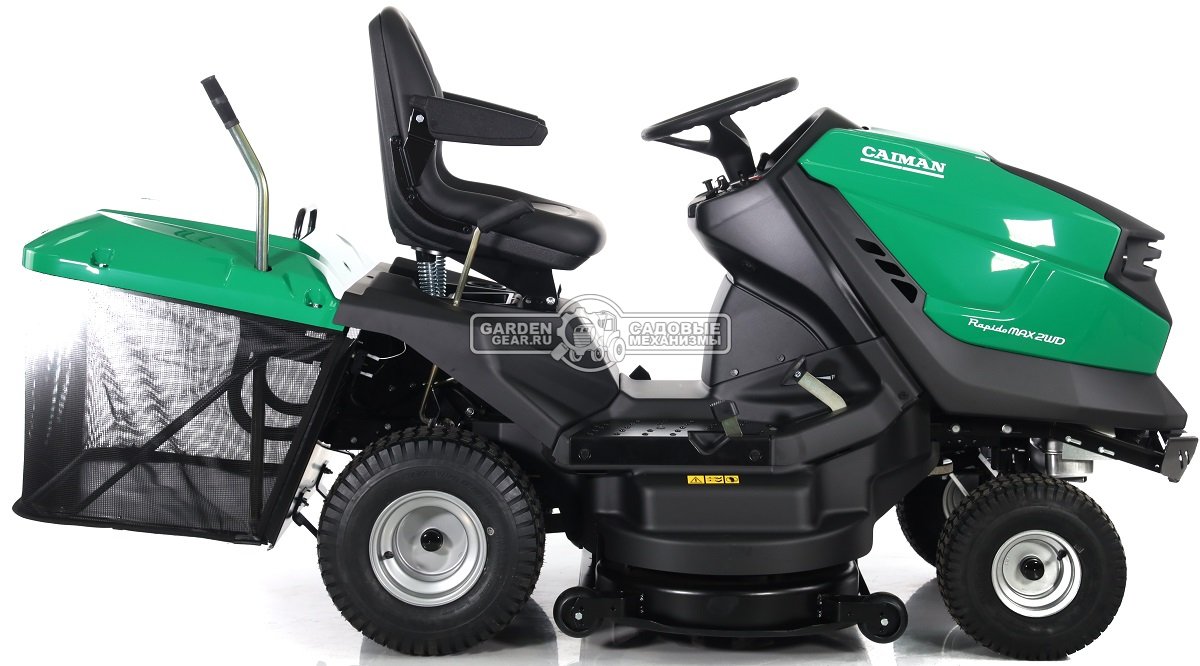 Садовый трактор Caiman Rapido Max 2WD 107D2C2 (CZE, Caiman V-Twin, 708 куб.см., гидростатика, дифференциал, травосборник 300 л., 102 см., 260 кг.)