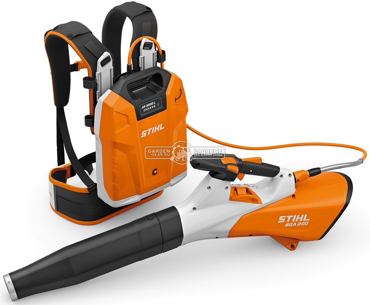 Воздуходувка аккумуляторная Stihl BGA 200 без АКБ и ЗУ (AUT, 36В Pro, макс. расход воздуха 940 м3/ч., скорость 84 м/с., 3,2 кг.)