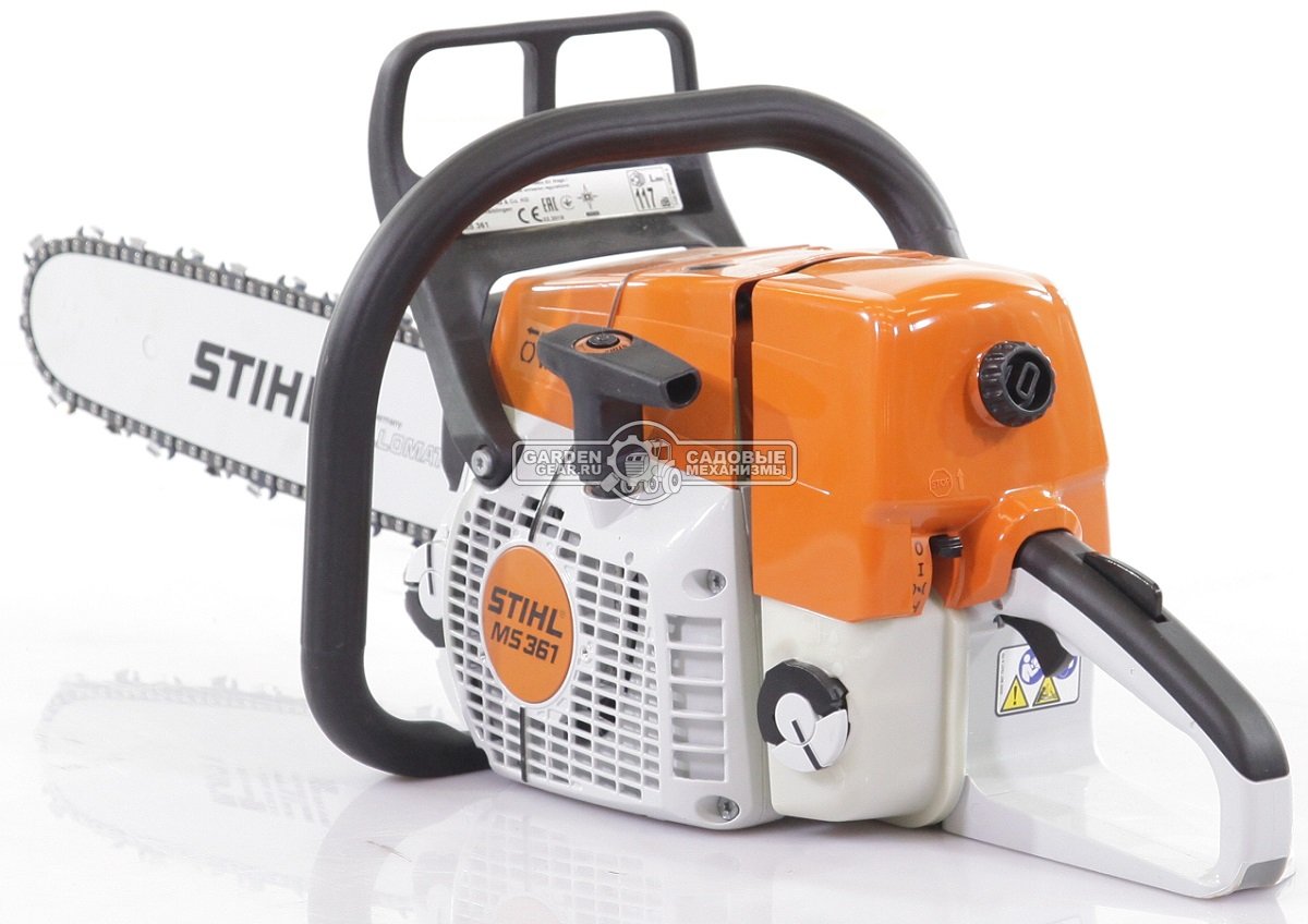 Бензопила Stihl MS 361 18&quot; (GER, 59,0 куб.см., 3,4 кВт/4,6 л.с., ElastoStart, 3/8&quot;, 1,6 мм., 66E, 5,6 кг.)