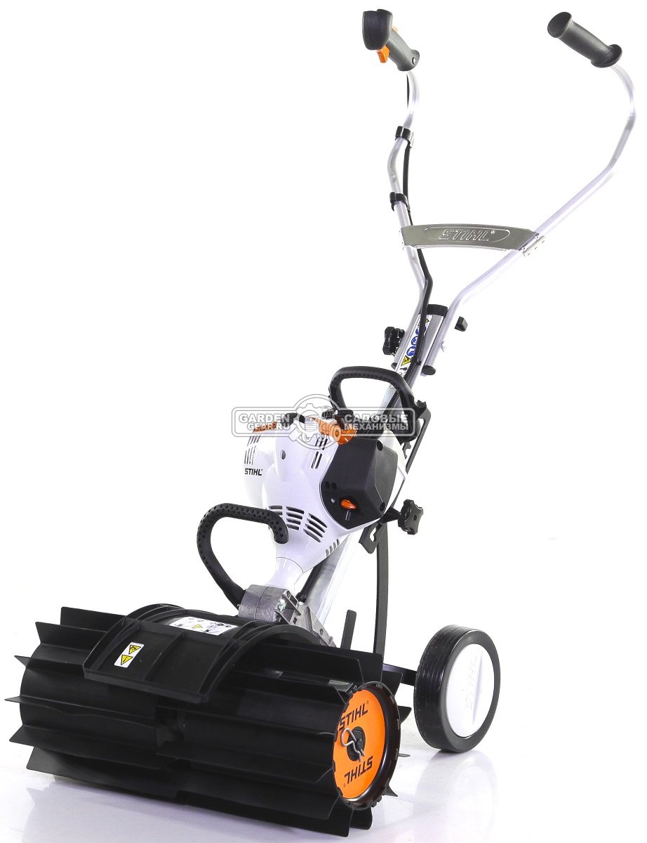 Подметальная машина Stihl MM 56 несамоходная (USA, 60 см, 0,85 кВт/1,2 л.с., мультимотор + валик KW-MM + опорные колеса)