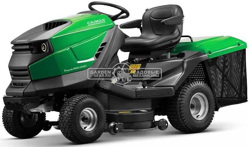 Садовый трактор Caiman Rapido Max 2WD 107D1C2 (CZE, Caiman, 452 куб.см., гидростатика, дифференциал, травосборник 300 л., 102 см., 249 кг.)