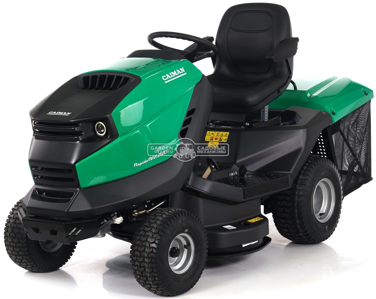 Садовый трактор Caiman Rapido Max 2WD 97D2C2 (CZE, Caiman V-Twin, 708 куб.см., гидростатика, дифференциал, травосборник 300 л., 92 см., 237 кг.)