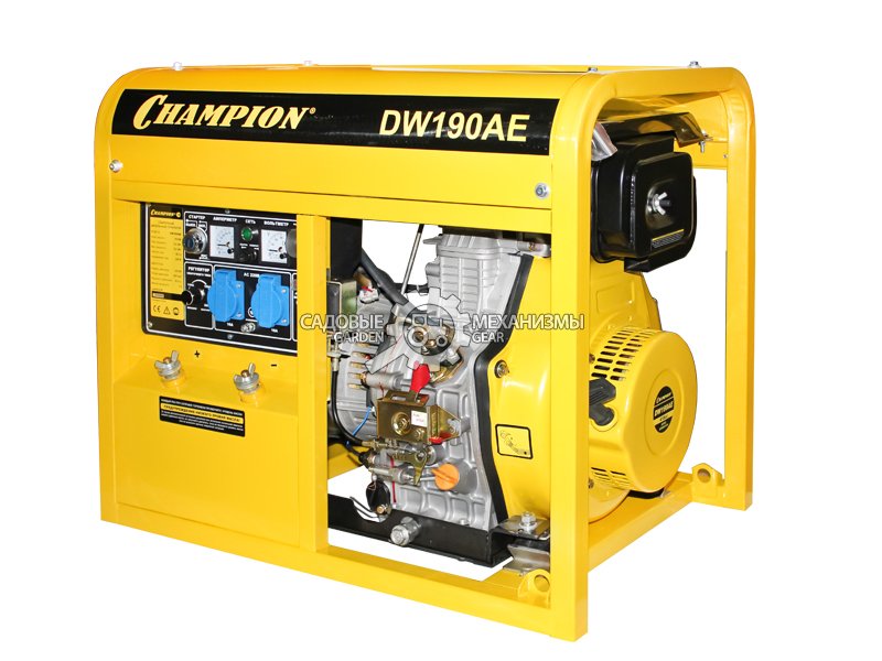 Сварочный генератор дизельный Champion DW190AE (PRC, Champion; 418 куб.см.; переменный 180 А; 230 В; 5,5 кВт; 11,5 л; 110 кг)