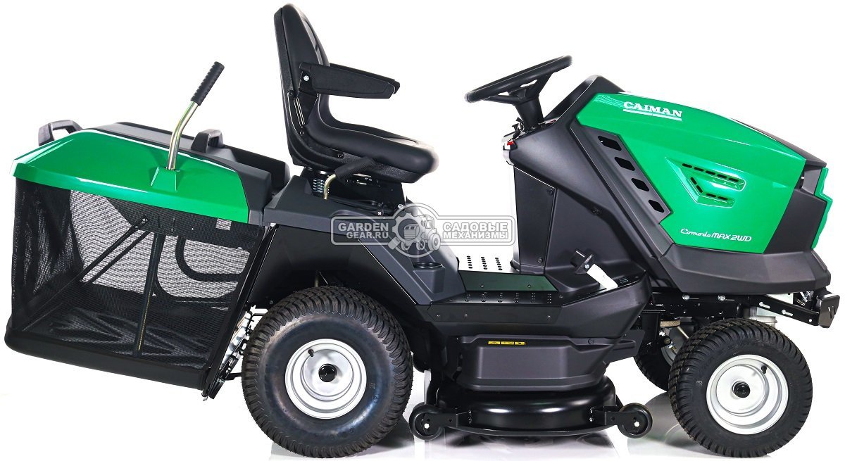 Садовый трактор Caiman Comodo Max 2WD 107D2C2 (CZE, Caiman V-Twin, 708 куб.см., гидростатика, дифференциал, травосборник 380 л., 102 см., 285 кг.)