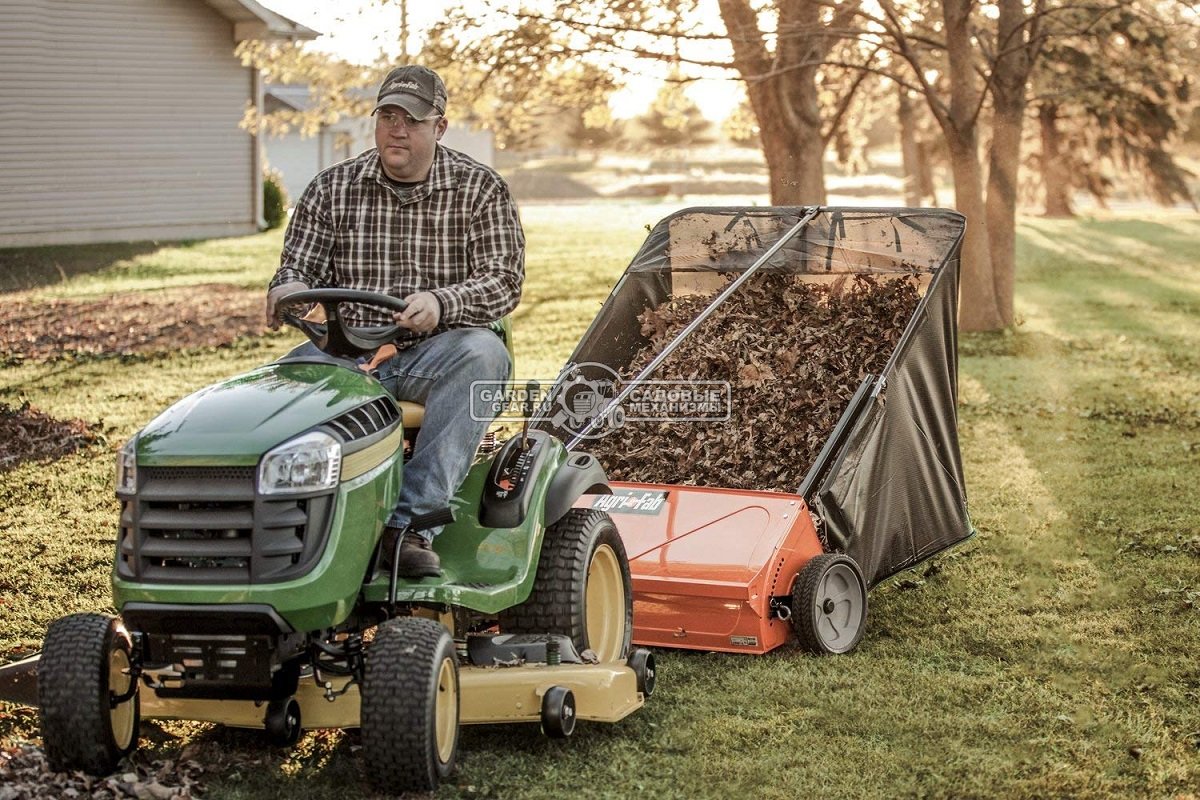 Щетка газонная с мусоросборником Agri-Fab 44&quot; / 112 cм. 700 л., для тракторов и райдеров