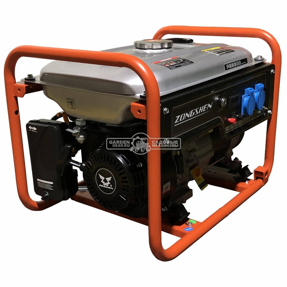 Бензиновый генератор Zongshen Standart PB 3300 (PRC, 208 см3, 2.8/3.0 кВт, 15 л, 44 кг)