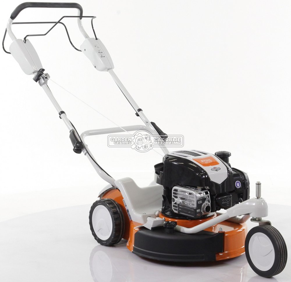 Газонокосилка бензиновая Stihl RM 3.0 RT мульчирующая (AUT, 48 см, самоходная задний привод, B&S 650 EXi, 163 куб.см., сталь, боковой выброс, 35 кг)