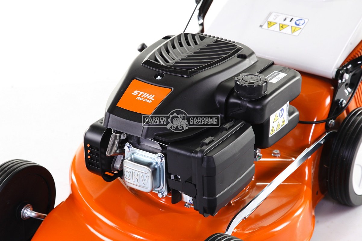 Газонокосилка бензиновая Stihl RM 248.1 (AUT, 46 см., несамоходная, Stihl EVC 200.2, 139 куб.см., сталь, 55 л., 26 кг.)