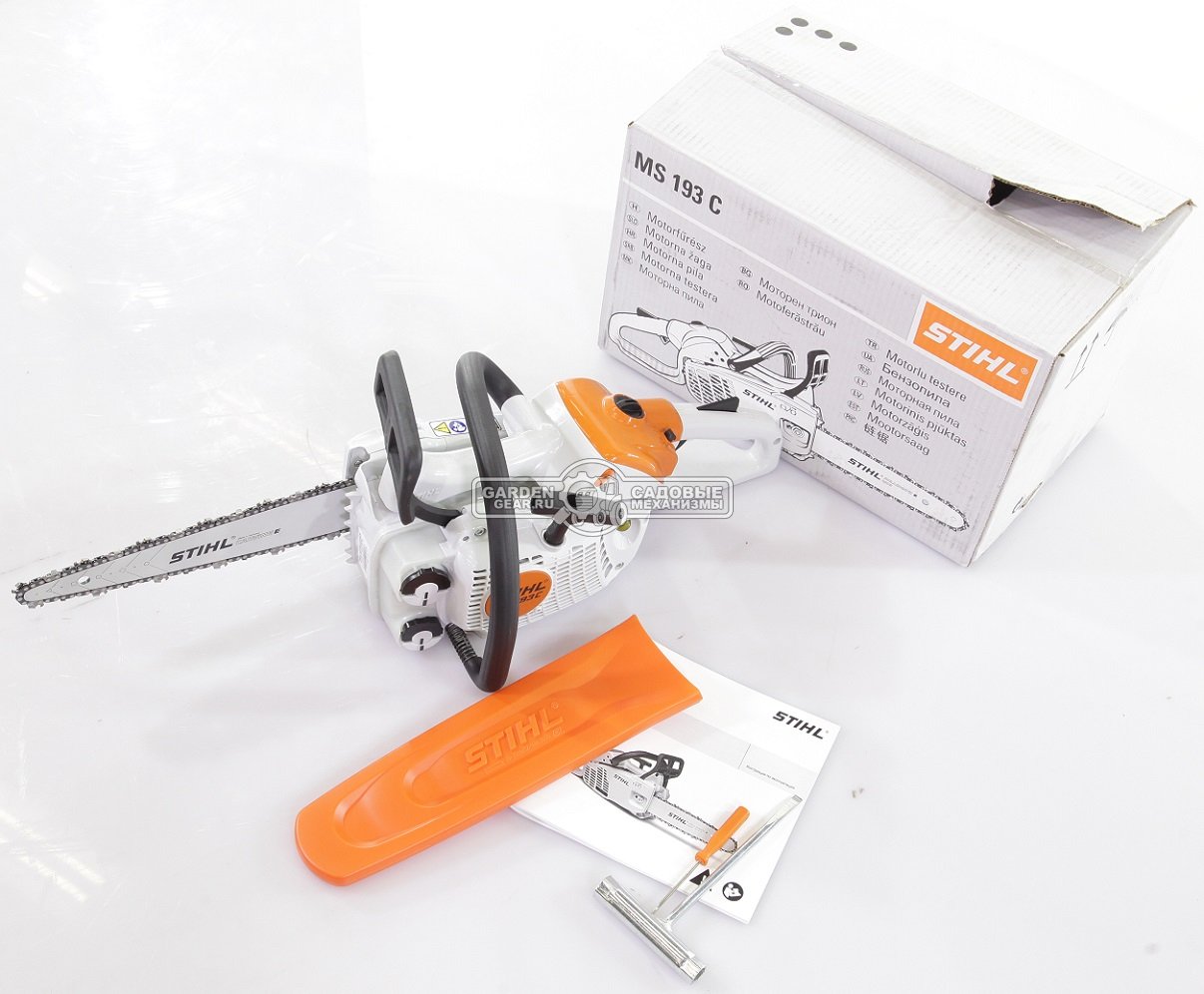 Бензопила Stihl MS 193 C-E 12&quot; Сarving (USA, 30,1 куб.см., 1,3 кВт/1,8 л.с, 2-MIX, Ergostart,  1/4&quot;, 1,3 мм., 64E, 3,6 кг.)