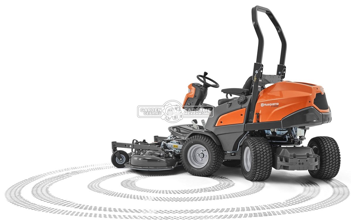 Профессиональный райдер Husqvarna P 525DX без кабины (SWE, дизель Kubota D1105 3 цилиндра, 1123 куб.см., AWD, гидравлика для оборудования, 677 кг.)