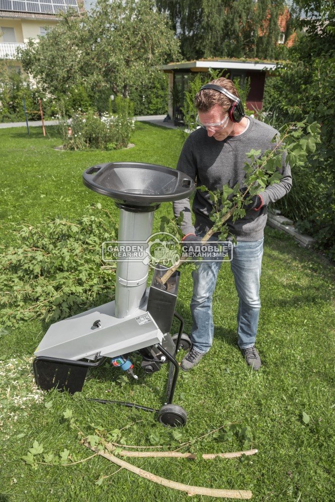 Садовый измельчитель веток электрический Al-ko TCS 2500 DuoTec (AUT, 2500 Вт, ветки до 40 мм, диск с ножами, 51 кг)