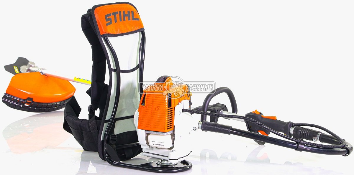 Бензокоса ранцевая Stihl FR 450 (GER, 44,3 куб.см., 2,1 кВт/2,9 л.с., ElastoStart, длина - 177 см., диск 24 зуба KSB MZ 225-24, леска опция,10.4 кг.)