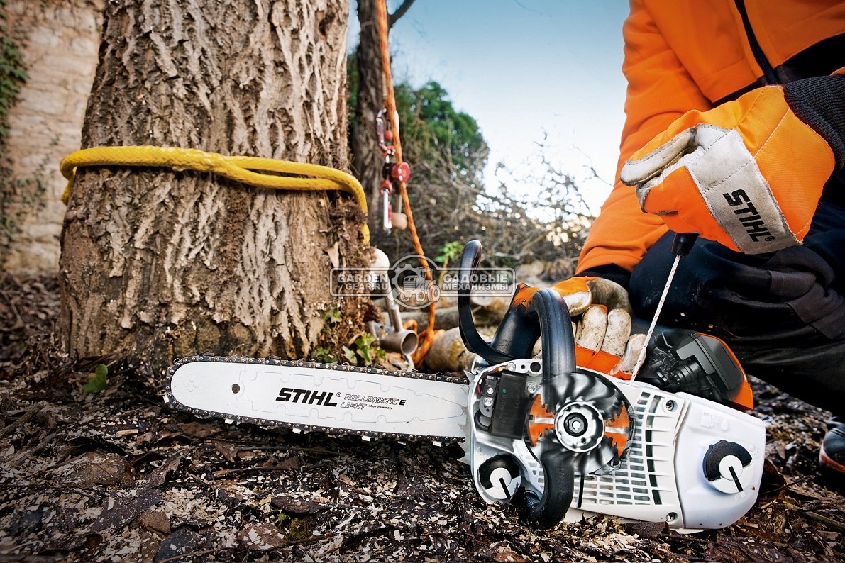 Бензопила сучкорез одноручная Stihl MS 201 TC-M 14&quot; (GER, 35,2 куб.см., 1,8 кВт/2,4 л.с, 2-MIX, M-Tronic, ElastoStart, 3/8&quot;, 1,3 мм., 50E, 3,7 кг.)