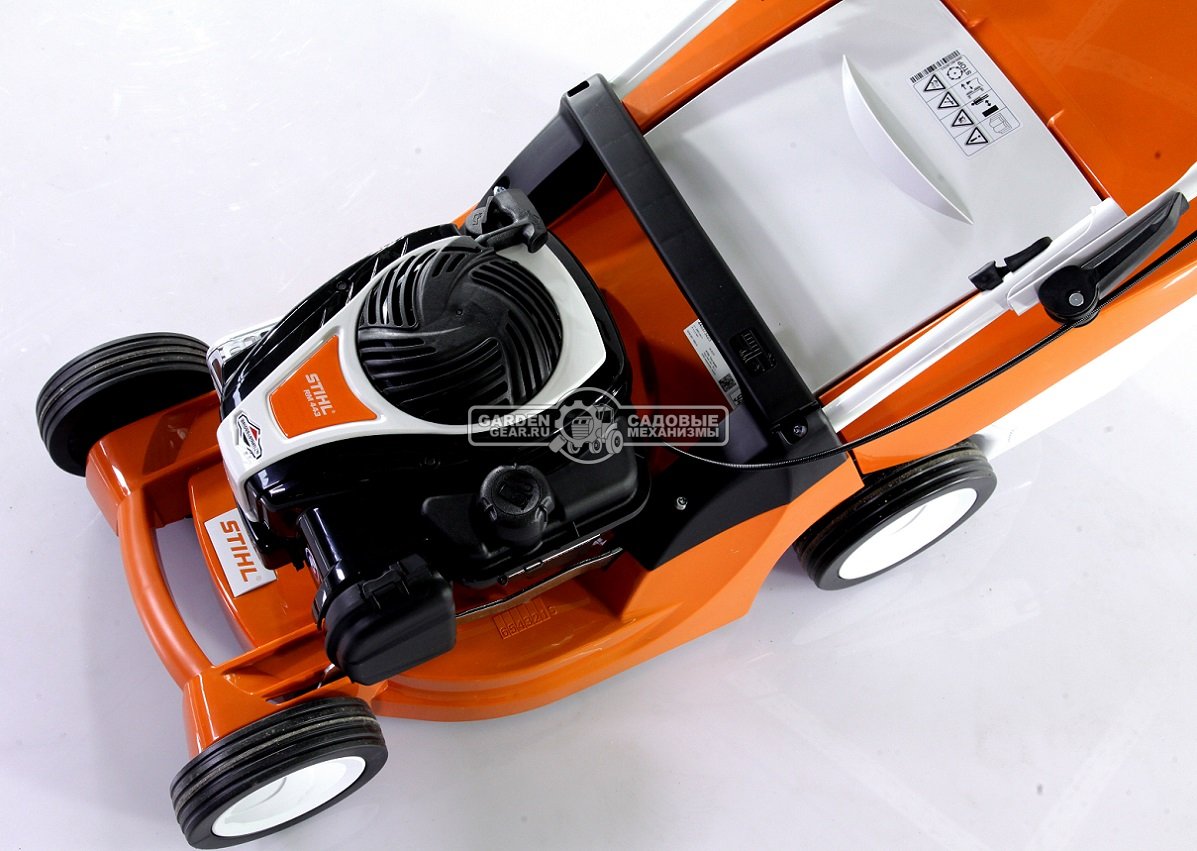 Газонокосилка бензиновая Stihl RM 443.0 (AUT, несамоходная, 41 см., B&S 550 EX OHV, 140 куб.см., пластик, 55 л., 23 кг.)