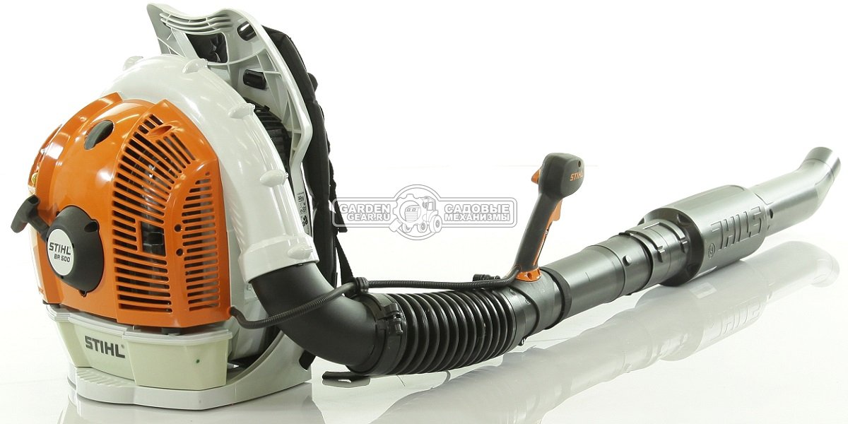 Воздуходувка бензиновая ранцевая Stihl BR 500 (USA, 64,8 куб.см., 4-MIX, 2 кВт/2,7 л.с., макс. расход воздуха 1380 м3/ч., скорость 93 м/с., 10,1 кг.)