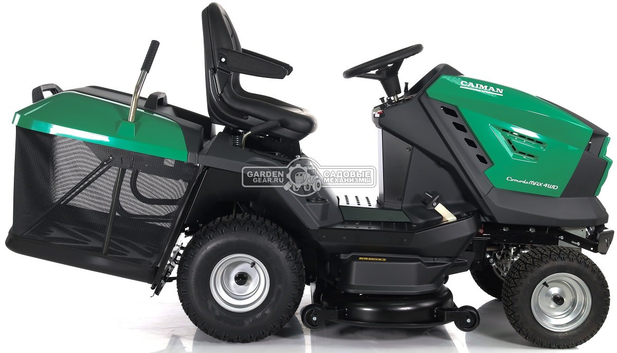 Садовый трактор Caiman Comodo Max 4WD 107D2K2 (CZE, Kawasaki FS600V, 603 куб.см, гидростатика, дифференциал, 380 л., ширина кошения 102 см., 334 кг.)