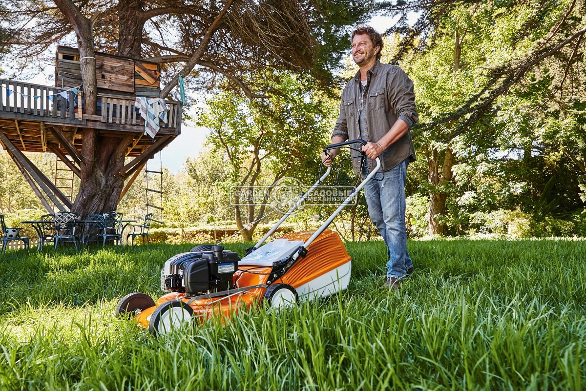 Газонокосилка бензиновая Stihl RM 248.1 (AUT, 46 см., несамоходная, Stihl EVC 200.2, 139 куб.см., сталь, 55 л., 26 кг.)