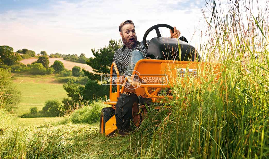 Садовый трактор для высокой травы и работы на склонах AS-Motor 800 FreeRider (GER, 80 см, B&S Intek, 344 см3, дифференциал, задний выброс, 231 кг)