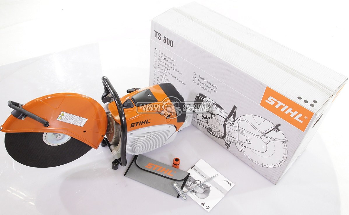 Бензорез Stihl TS 800 (GER, 98,5 куб.см., 5,0 кВт/6,8 л.с., диаметр круга 400 мм., глубина реза 145 мм., ElastoStart, 12,7 кг.)