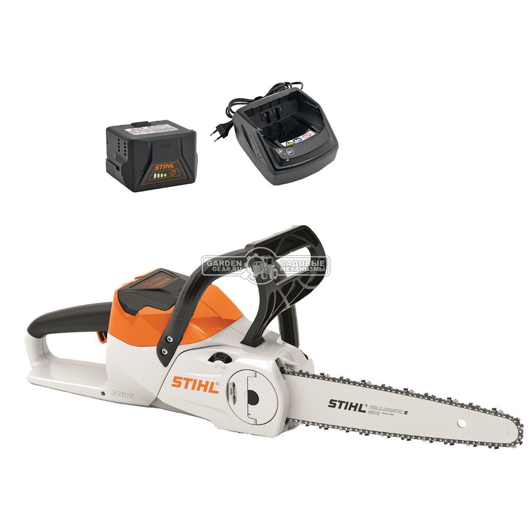 Аккумуляторная цепная пила Stihl MSA 120 C-B 12&quot; SET c АК20 и AL101 (AUT, Compact 36В, 1/4&quot;P, 1,1 мм., 64E, 3,9 кг.)