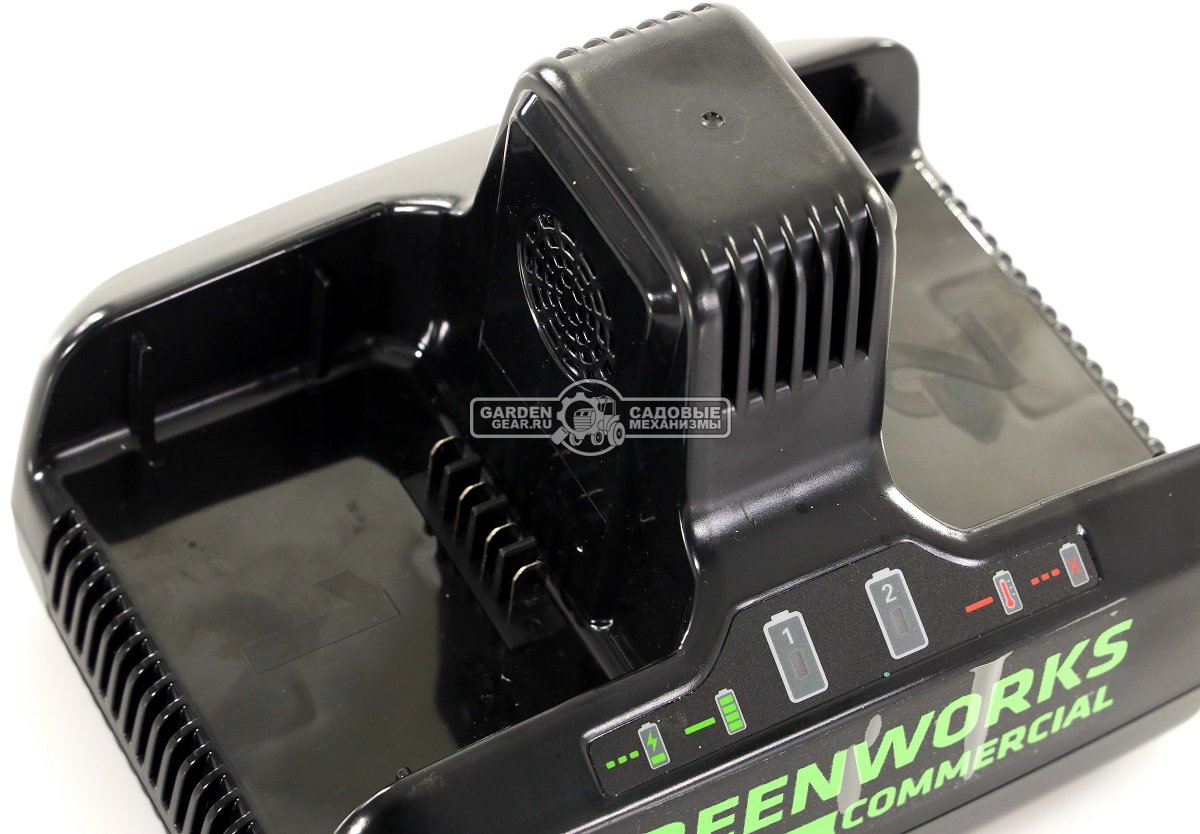 Зарядное устройство GreenWorks G82C2 двойное быстрой зарядки для аккумуляторов 82В (2 х 5 А/ч)