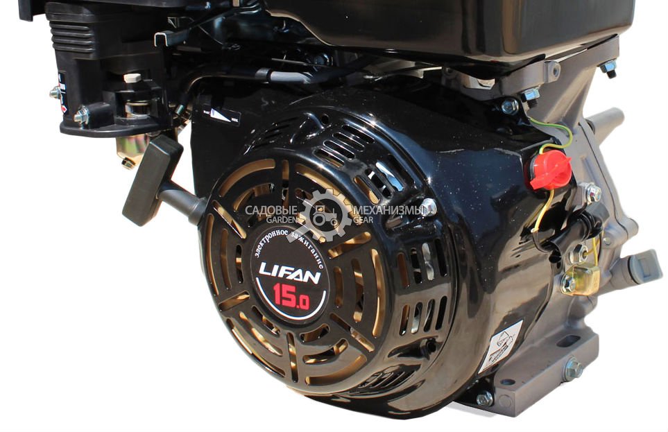 Бензиновый двигатель Lifan 190F (PRC, 15 л.с., 420 см3. диам. 25 мм шпонка, 34 кг)