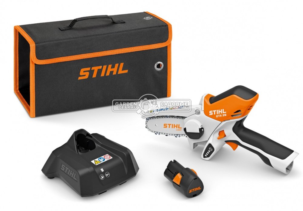 Аккумуляторный сучкорез Stihl GTA 26 SET c АКБ AS2 и ЗУ AL1 (GER, 4&quot;, PM3 1/4&quot;, 1,1 мм., 28E, сумка, 1,2 кг.)