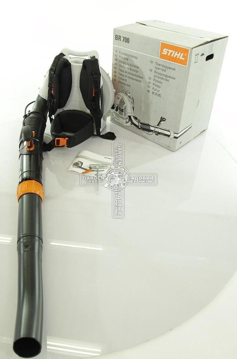 Воздуходувка бензиновая ранцевая Stihl BR 700 Magnum (USA, 64,8 куб.см., 4-MIX, 2,4 кВт/3,3 л.с., макс. расх. воздуха 1860 м3/ч, ск. 88 м/с, 10,8 кг.)