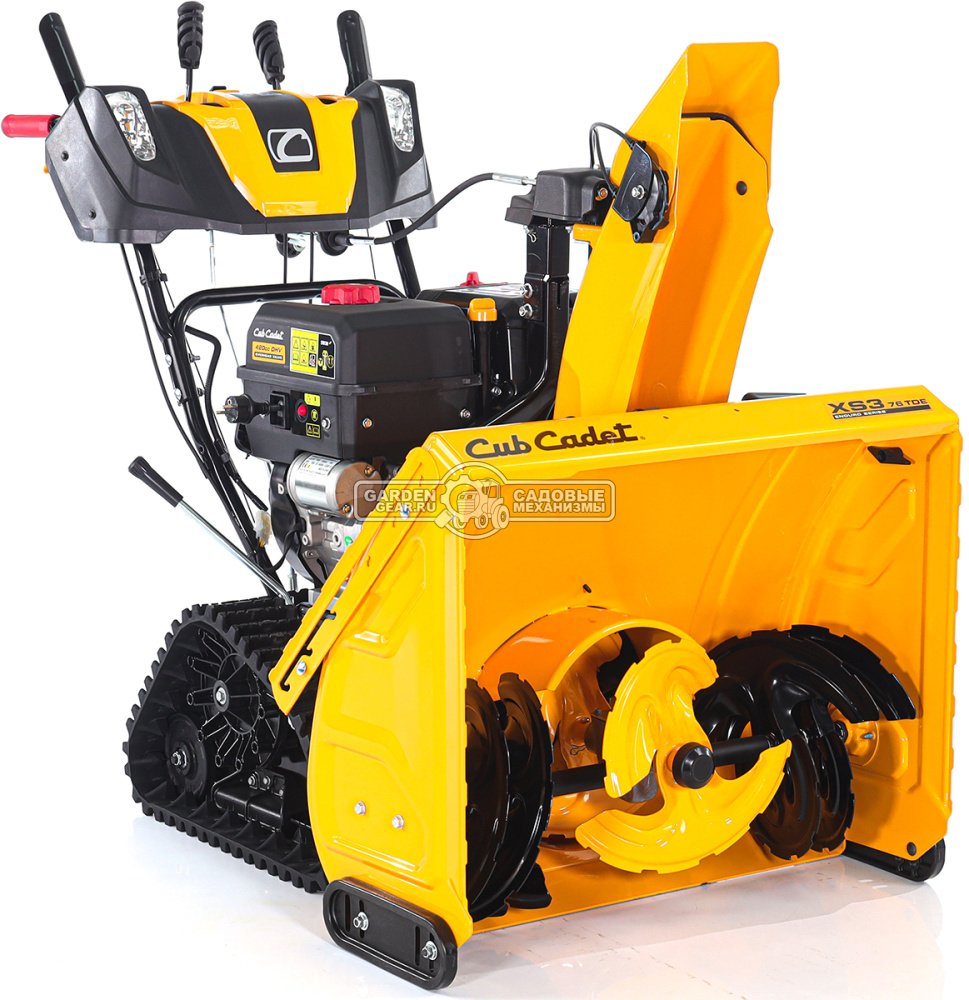 Снегоуборщик Cub Cadet XS3 76 TDE трехступенчатый (USA, 76 см, ThorX, 420 см3, эл/стартер 220В, LED фара, 3-х угольные гусеницы, 125 кг)